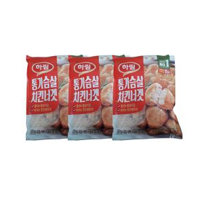하림 통가슴살 치킨너겟 500g 3개
