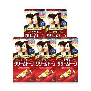 [기타]비겐크림톤 염색약 대용량 60g 염모제 진한밤색 5G x 5개