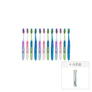 조르단 어린이 칫솔 스텝 4단계 색상랜덤, 12개+증정(그린클린 미세모, 1개)
