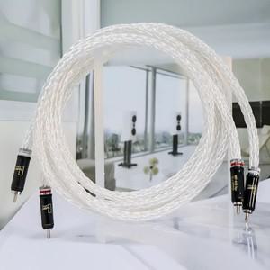 aux케이블 Hifi 오디오 RCA 케이블 7N OCC 실버  WBT 플러그 자동 (증폭기 용) DAC TV