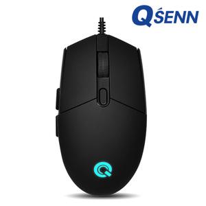 QSENN GP-M500 LED 블랙 USB 마우스