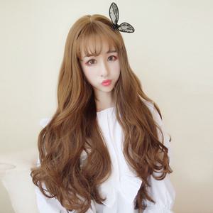 뿌이뿌이가발 여성 패션 롱 웨이브 통가발 에쉬펌