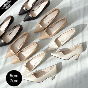 [바닐라슈] 마로닌 리본 베이직 펌프스(5cm,7cm)