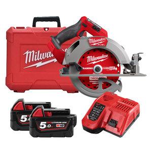 밀워키 M18 FCS66GR3-502C 충전 원형톱 190mm 18V 5.0Ah 배터리 2개 세트