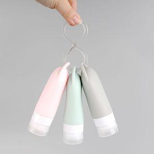 휴대용 샴푸통 실리콘공병 90ml 세트 헬스가방용품 여행용 고리