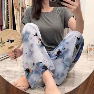 여름여성냉장고바지몸빼바지쿨팬츠 밴딩 작업복 쿨론