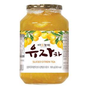 다농원 유자차 1KG 유자청 유자에이드 목에좋은 감기에좋은 유자아이스티