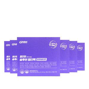 GNM자연의품격 올인원 솔루션 멀티팩 종합비타민 2400mg x 30포,6개/ qnc