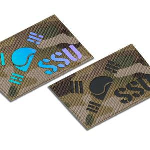 멀티캠 원단러블 홀로그램 반 태극기 SSU 패치
