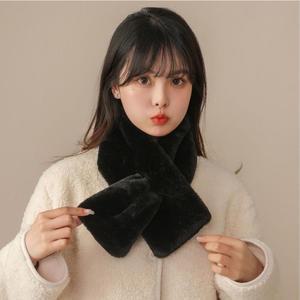 쁘띠 밍크 심플에코퍼 페이크퍼 숏 짧은 목도리 머플러