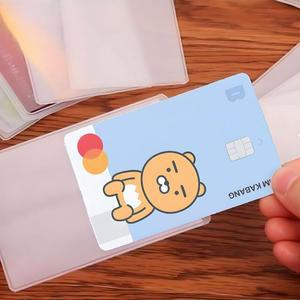 PVC 투명고급 카드 홀더 신분증 교통카드 미니 케이스