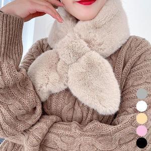 여성 쁘띠 트렌밍크퍼 목도리 방한 머플러 겨울패션 코디