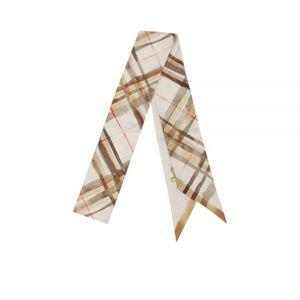 [버버리]25SS Skinny Reversible Check Silk Scarf   124847566