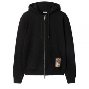 [버버리]25SS Check Label Cotton Zipper Hoodie   126665979