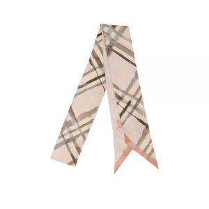 [버버리]25SS Skinny Reversible Check Silk Scarf   126587459