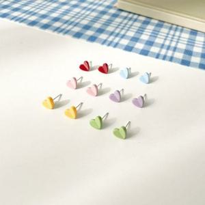 [오노마] ONM 미니 하트 코튼 캔디 귀걸이 6pcs 2color