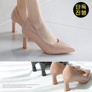 [바닐라슈]단독진행 리제이 애나멜 베이직 미들힐 펌프스(7cm)