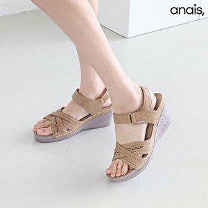 [아나이스]크로스 벨크로 웨지샌들 7cm_25S250 [무료배송]