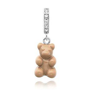 [크리스탈 헤이즈][크리스탈헤이즈] NOSTALGIA BEAR-SALT CARAMEL-PAVE CONNECTOR SILVER 여성 참