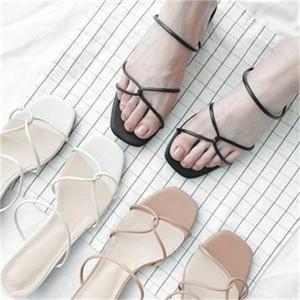 [오노마] ONM 스트랩 꼬임 포인트 뒷꿈치 쿠션패드 트랜드 슬리퍼  8175976)