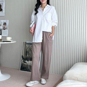 [기타]캐쥬얼 배기 면바지 세미 배기바지 루즈핏 신발