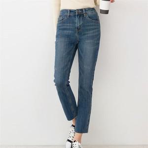 [오노마] ONM 여성청바지 워싱 커팅 하이웨스트바지 1P 스키니 스판  8435945)