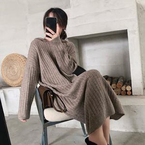 [오노마] ONM 빅후드 데일리 포근한 니트 롱 루즈핏 원피스 여친룩  19314473)