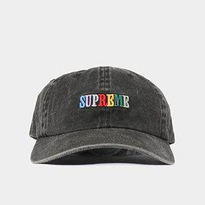 [슈프림]슈프림 25SS 멀티컬러로고 피그먼트 다이 6-패널 공용 캡 SS25H32 BLACK
