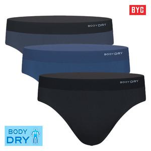 BYC 남성팬티 보디드라이 냉감속건 남자삼각팬티 3매입/땀을 빠르게 흡수 건조 쾌적한 착용감