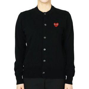 [꼼데가르송]여성 레드 하트 와펜 가디건 AX-N007 1 BLACK 133626164