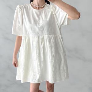 여자 러블리 A라인 빅사이즈 퍼프 미니원피스
