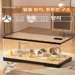 햄스터 케이지 집 골든 기니피그 투명 놀이터 쳇바퀴