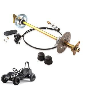 고 카트 리어 액슬 키트 T8F 스프로킷 체인 브레이크 디스크 켈리퍼 휠 허브, DIY 50cc 70cc 90cc ATV 쿼드 오토바이 부품, 740mm 29 인치