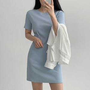 [에이와비] 골지슬림원피스 -3color