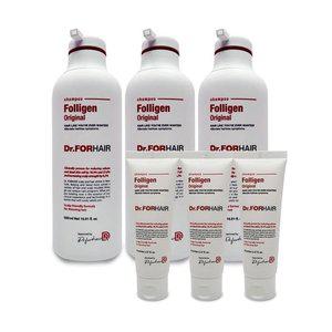 [닥터포헤어] 폴리젠 오리지널 샴푸 [500ml x 3개 + 70ml x 3개] 1세트 SF