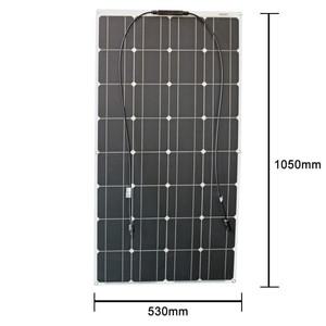 300W 12V 플렉시블 태양광 패널 키트 (보트, 자동차, RV 및 배터리 충전기용 컨트롤러 포함)