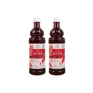 산수유청 엑기스 농축액 900ml 산수유즙 진액 x 2병 997916 청강원 J