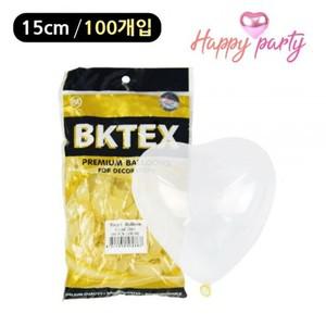 [하프클럽/알티피아]해피파티 일반 하트풍선 15cm (100개입) (클리어)