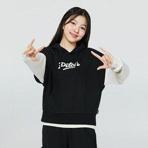 [보리보리/소이]여자 가을이월 블랙후드셋업조끼(24F0783)