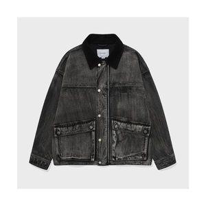 COVERNAT 데님 워싱 필드 자켓 블랙 CO2303JK05BK