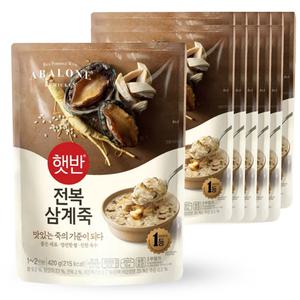 햇반 소프트밀 전복삼계죽 420g x12개 / 비비고죽
