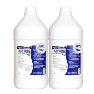 두원사이언스 메딕 소독용 에탄올 4L x 2통 / 총8리터