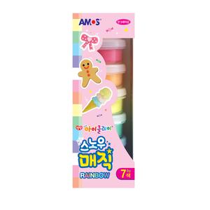 아모스 탱탱 아이클레이 스노우매직 레인보우 세트 7색