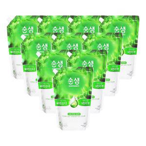 애경 순샘 주방세제 리필 베이킹소다 피톤치드향 1.2L X 10개