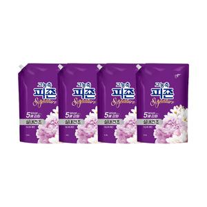 피죤 고농축 시그니처 리필, 미스틱레인, 1.6L, 4개