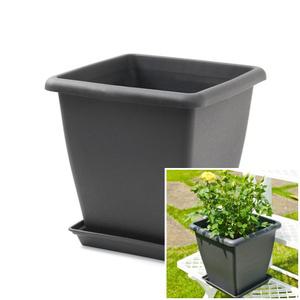 사각화분 플라스틱 대형 화분 받침대 25X25 그레이
