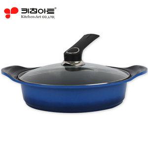 키친아트 세라믹통주물S냄비(전골-28cm) 양면코팅냄비 찌개냄비 볶음웍 탕냄비