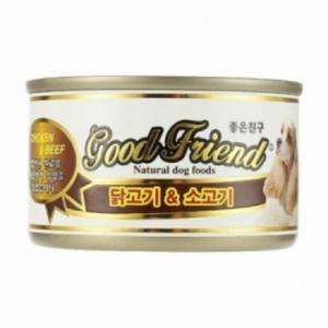 굿프랜드 닭고기 소고기캔 100g 24개 1박스 애견간식 캣츠앤독스