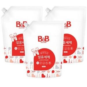 비앤비 섬유세제 리필, 1.5L, 3개