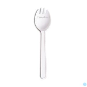 일회용 포크숟가락 스포키 개별 포장 흰색 16cm 500개